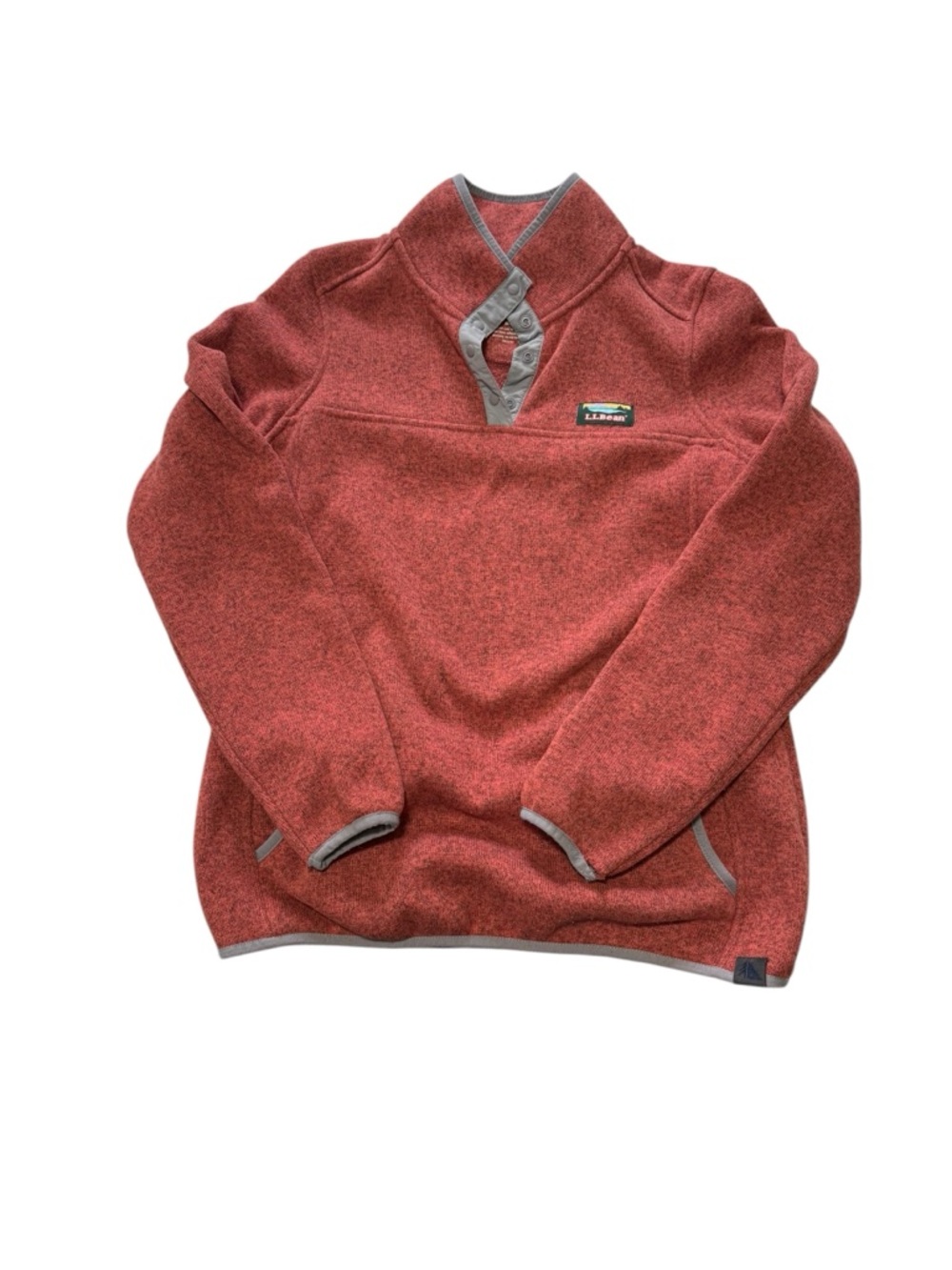 L.L. Sweater Snap-Front Fleece Pullover size small